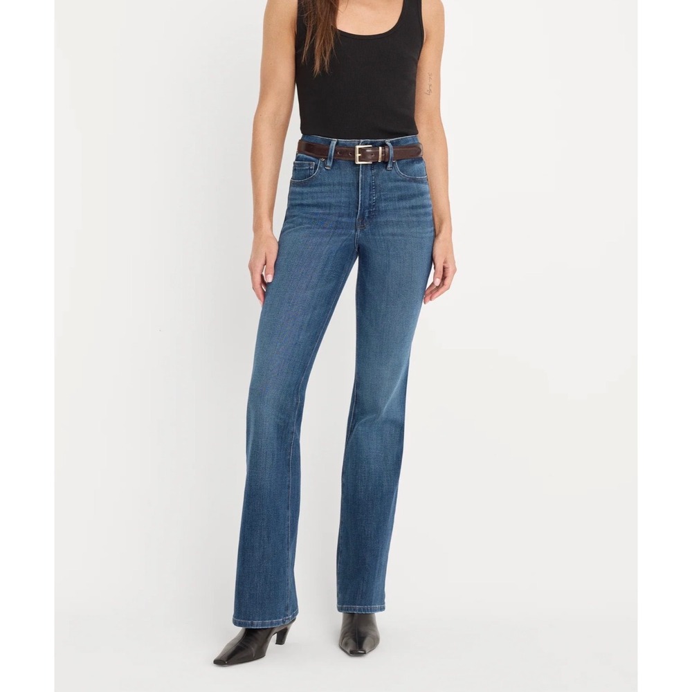 NWT Good American Soft Tech Good Classic Slim Bootcut Jeans Size 14